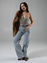 Thumbnail 2 of Brami V Neck Tank - Multi Stripe, 2 of 4