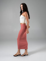 Thumbnail 5 of Nimbus Rib Midi Skirt - Cinnamon Toast, 5 of 6