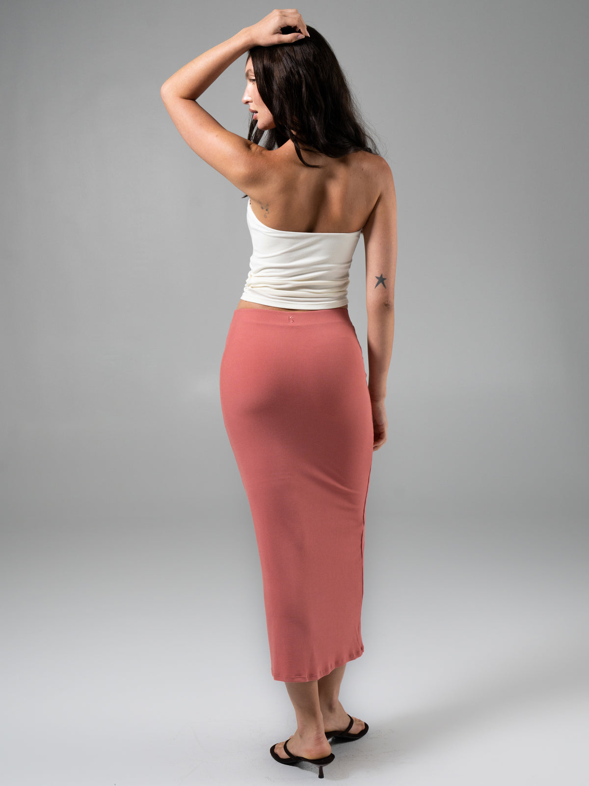 Nimbus Rib Midi Skirt - Cinnamon Toast