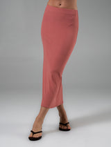 Thumbnail 3 of Nimbus Rib Midi Skirt - Cinnamon Toast, 3 of 6
