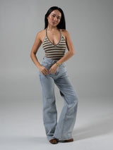 Thumbnail 1 of Cheeky Straight Leg High Rise Jeans - Light Wash, 1 of 5