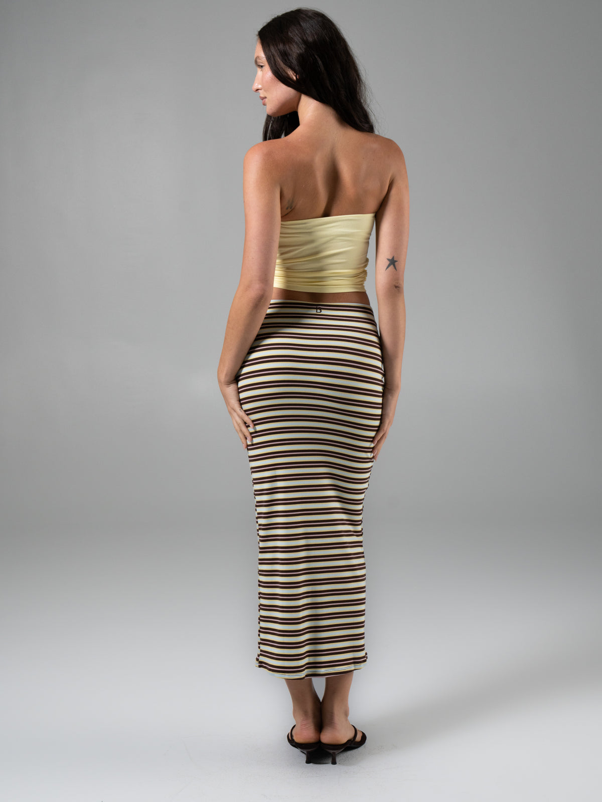 Nimbus Rib Midi Skirt - Multi Stripe