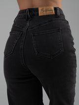 Thumbnail 5 of Cheeky Straight Leg High Rise Jeans - Washed Black, 5 of 6