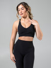 Candy Wrap Sports Bra - Onyx Black