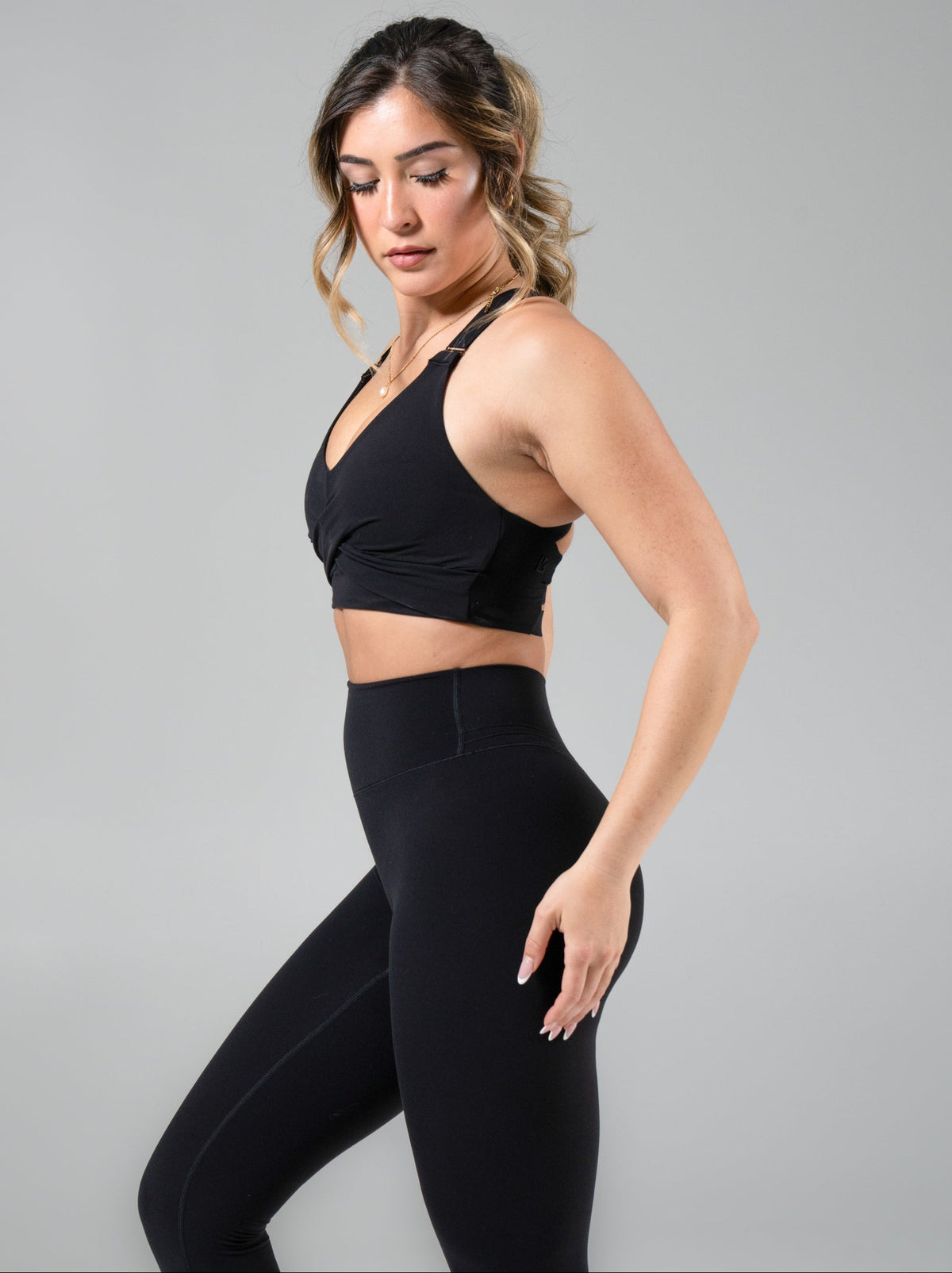 Candy Wrap Sports Bra - Onyx Black
