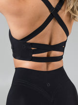 Thumbnail 3 of Candy Wrap Sports Bra - Onyx Black, 3 of 6
