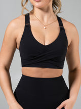 Thumbnail 6 of Candy Wrap Sports Bra - Onyx Black, 6 of 6