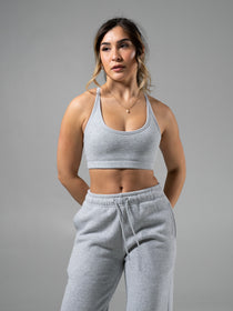 Plush Fleece Bralette - Heather Grey