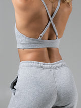 Thumbnail 3 of Plush Fleece Bralette - Heather Grey, 3 of 5