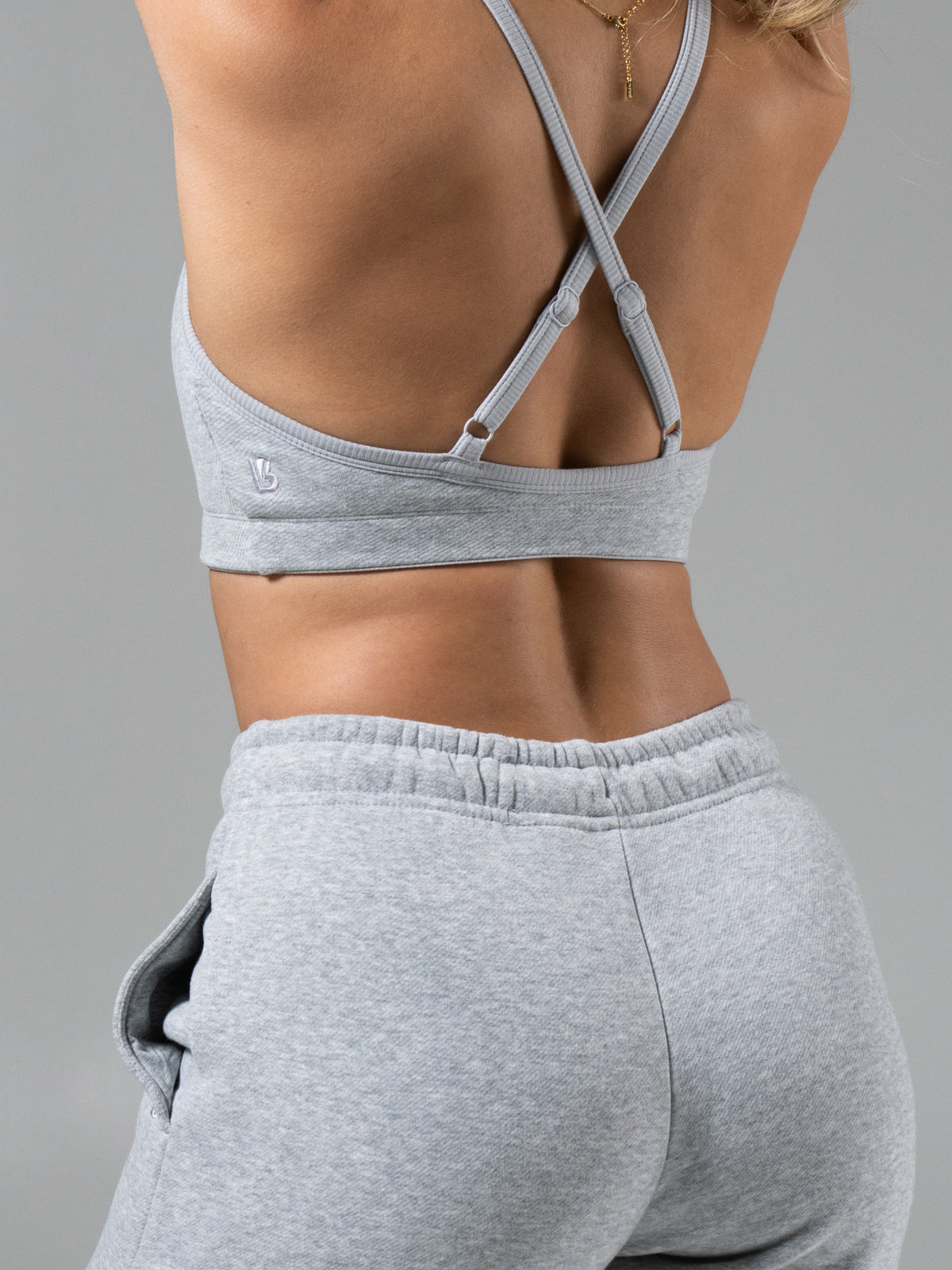 Plush Fleece Bralette - Heather Grey
