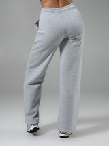 Thumbnail 6 of Plush Fleece Straight Leg Sweat Pant - Heather Grey, 6 of 6