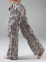 Thumbnail 3 of Wide Leg Cargo Pant - Pink Camo, 3 of 5