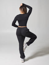 Thumbnail 5 of Halo Long Sleeve Baby Tee - Onyx Black, 5 of 7