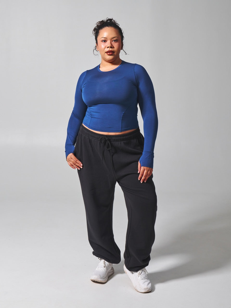 Halo Long Sleeve Baby Tee - Baked Blue