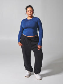 Halo Long Sleeve Baby Tee - Baked Blue