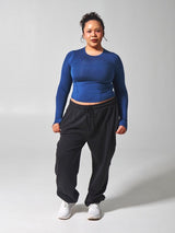 Thumbnail 2 of Halo Long Sleeve Baby Tee - Baked Blue, 2 of 7