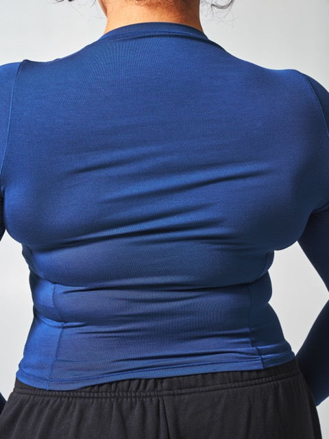 Halo Long Sleeve Baby Tee - Baked Blue