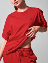 Thumbnail 1 of Essential Short Sleeve Tee - Lipstick Red, 1 of 4