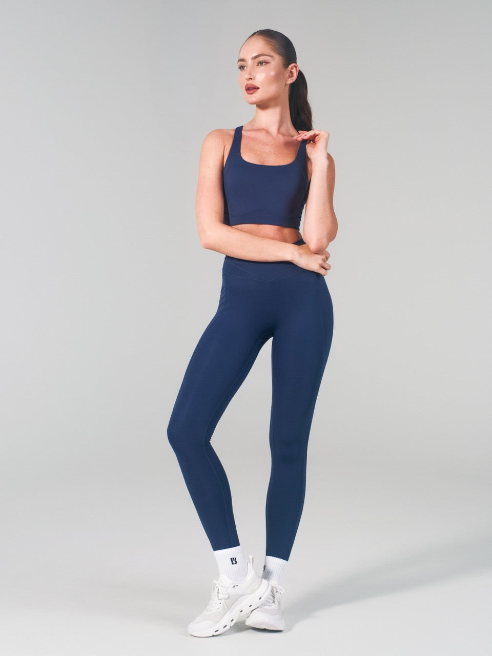 Airbrush Sports Bra - Baked Blue