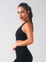 Thumbnail 3 of Airbrush Sports Bra - Onyx Black, 3 of 5