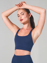 Thumbnail 1 of Airbrush Sports Bra - Baked Blue, 1 of 5