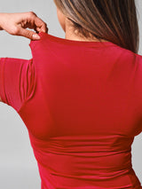 Thumbnail 3 of Halo Baby Tee - Lipstick Red, 3 of 7