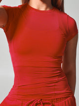 Thumbnail 4 of Halo Tee - Lipstick Red, 4 of 7