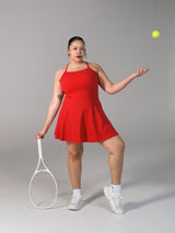 Thumbnail 2 of Bend and Snap Dress - Lipstick Red, 2 of 4