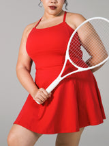 Thumbnail 4 of Bend and Snap Dress - Lipstick Red, 4 of 4