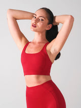 Thumbnail 1 of Airbrush Sports Bra - Lipstick Red, 1 of 4