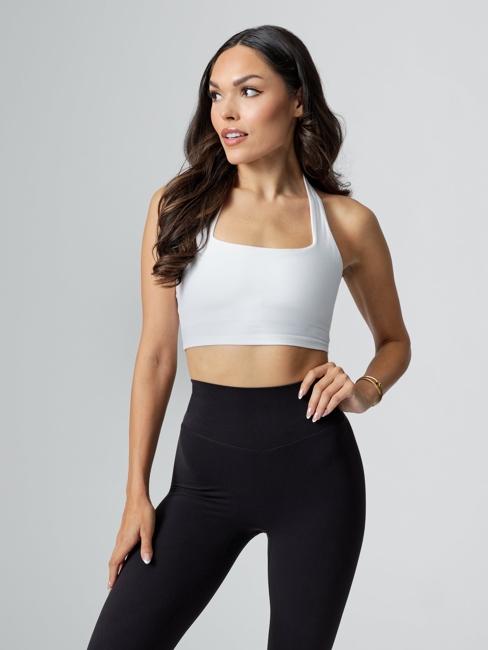 Revolution Halter Crop - White