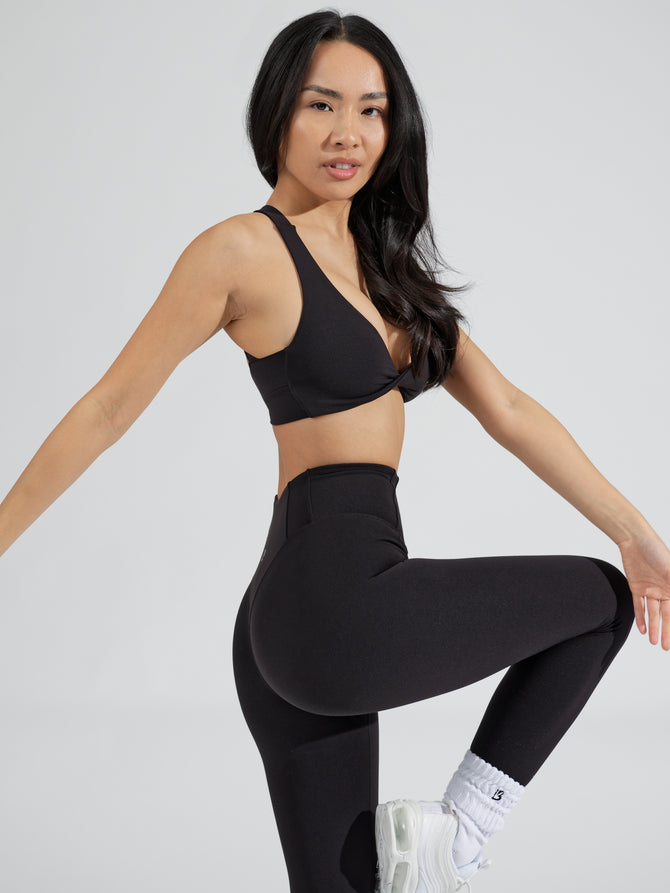 Strappy Twisted Sports Bra & Leggings Activewear Set