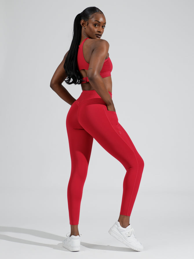 Wicked Pocket Legging - Wrath Red