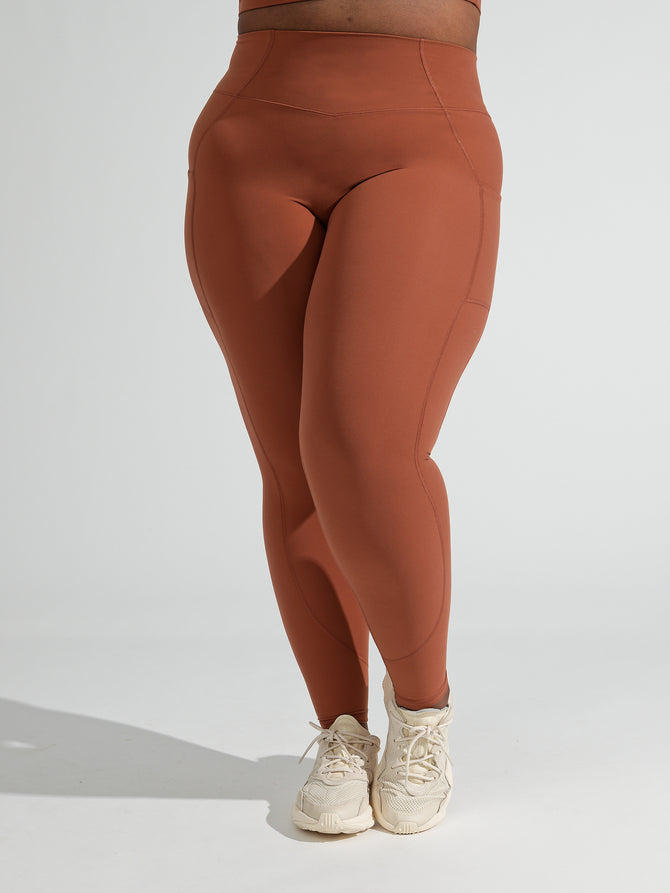 Buff Bunny Collection Orange Active Leggings Women's Size Extra Large