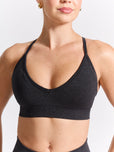 Plunge Seamless Sports Bra - Charcoal