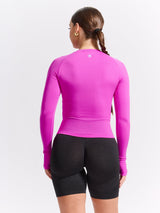 Thumbnail 3 of Seamless Long Sleeve Baby Tee - Pop Rocks, 3 of 6