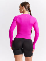 Thumbnail 3 of Seamless Long Sleeve Baby Tee - Hard Candy, 3 of 5