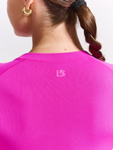 Thumbnail 4 of Seamless Long Sleeve Baby Tee - Hard Candy, 4 of 5