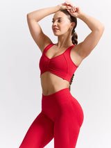 Thumbnail 2 of Form Seamless Sports Bra - Lipstick Red, 2 of 7