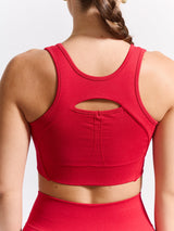 Thumbnail 4 of Form Seamless Sports Bra - Lipstick Red, 4 of 7