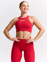Thumbnail 3 of Form Seamless Sports Bra - Lipstick Red, 3 of 7