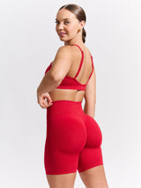 Thumbnail 4 of Wonder Seamless Sports Bra - Lipstick Red, 4 of 5