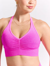 Thumbnail 1 of Halter Seamless Sports Bra - Hot Pink Ombre, 1 of 5