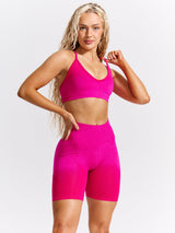 Thumbnail 2 of Plunge Seamless Sports Bra - Hard Candy Ombre, 2 of 6