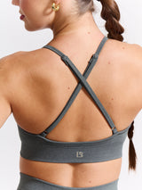 Thumbnail 4 of Plunge Seamless Sports Bra - Frosted Sage, 4 of 6