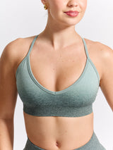 Thumbnail 1 of Plunge Seamless Sports Bra - Sage Ombre, 1 of 6