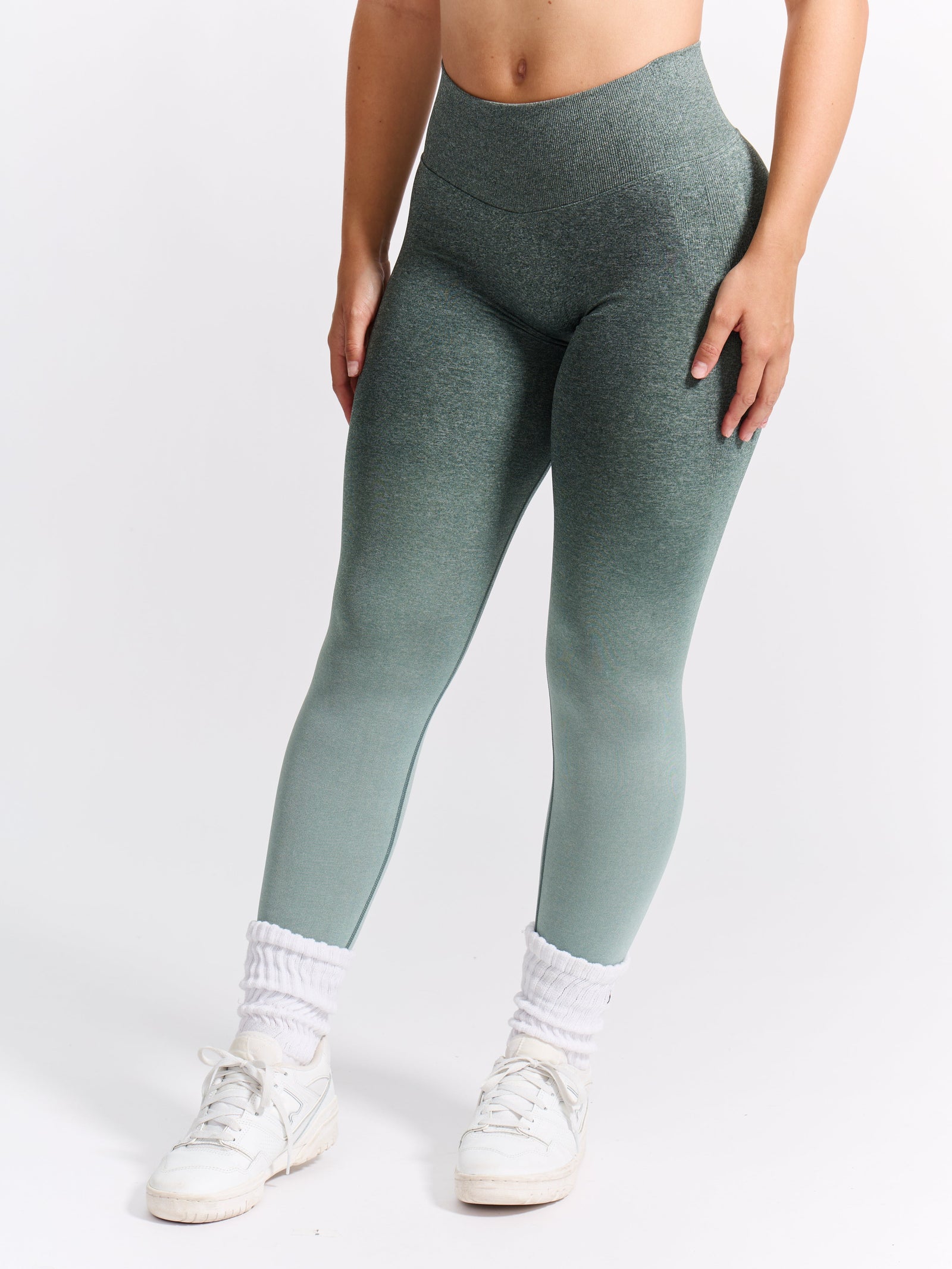 Green Ombre Gymshark Seamless Leggings Ombre Gymshark Leggings