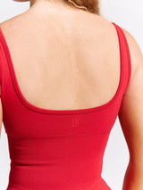 Thumbnail 6 of Shape Seamless Bodysuit - Lipstick Red, 6 of 8