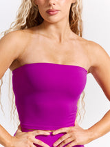 Thumbnail 4 of Butter Bandeau Crop - Grape Juice, 4 of 7