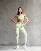 Thumbnail 5 of Double Dip Butter Sports Bra - Honeydew Tie Dye, 5 of 7